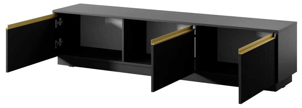 Televízny stolík Royal II 180 cm čierny/zlatý