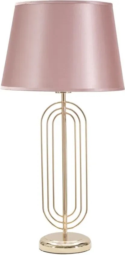 Stolná lampa Krista 64 cm ružovo-zlatá