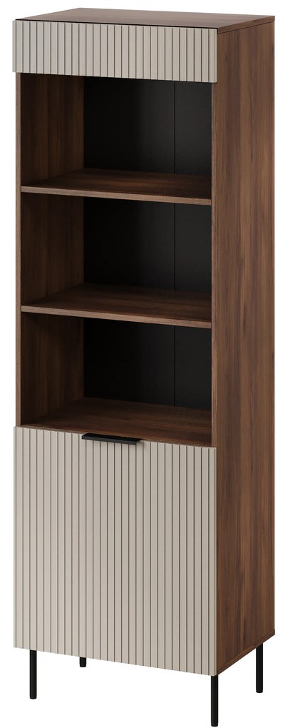 Cama Vysoký regál Almera 3 - béžová / orech