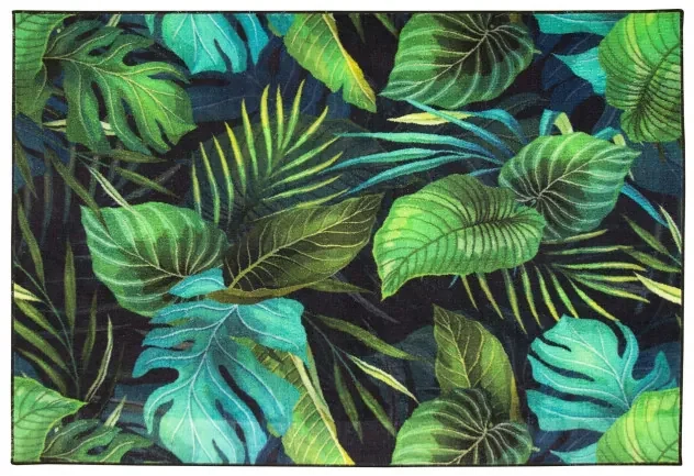 Koberec Palmové listy Monstera zelený