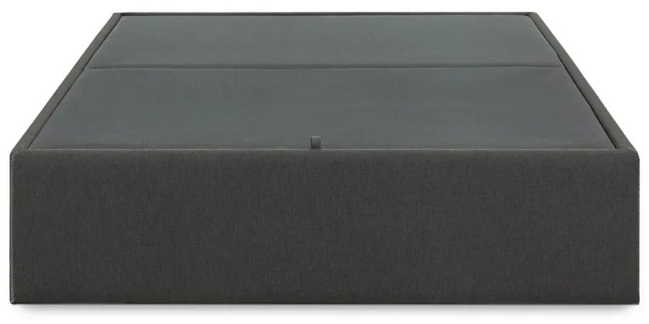 Čierna čalúnená dvojlôžková posteľ s úložným priestorom 160x200 cm Matters – Kave Home