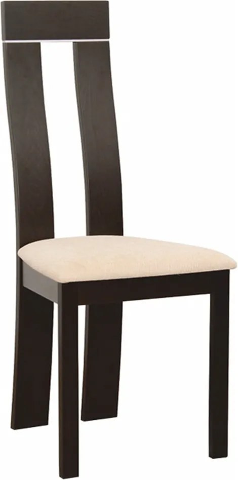 Drevená stolička, wenge/látka béžová, DESI