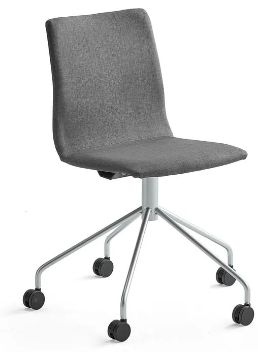 Konferenčná stolička OTTAWA, s kolieskami, šedá