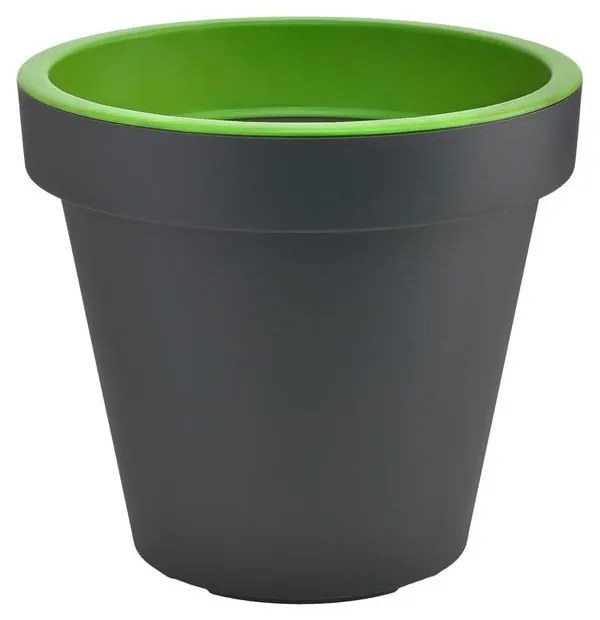 Sivo-zelený kvetináč Gardenico Metro Twist, 29,5 cm