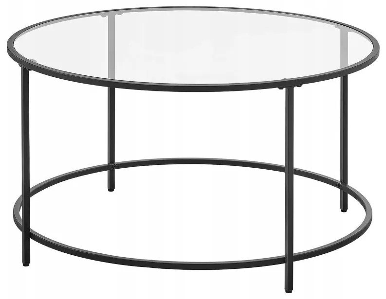 Sklenený okrúhly konferenčný stolík - LGT021B01