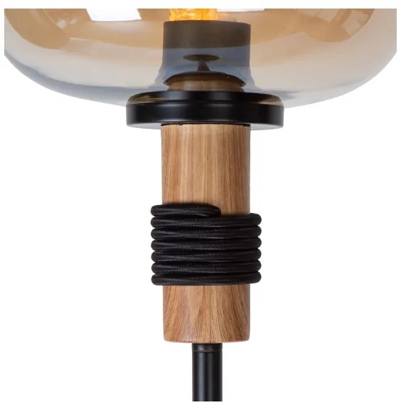 Lucide 45708/01/62 - Stojacia lampa ILONA 1xE27/40W/230V čierna/béžová