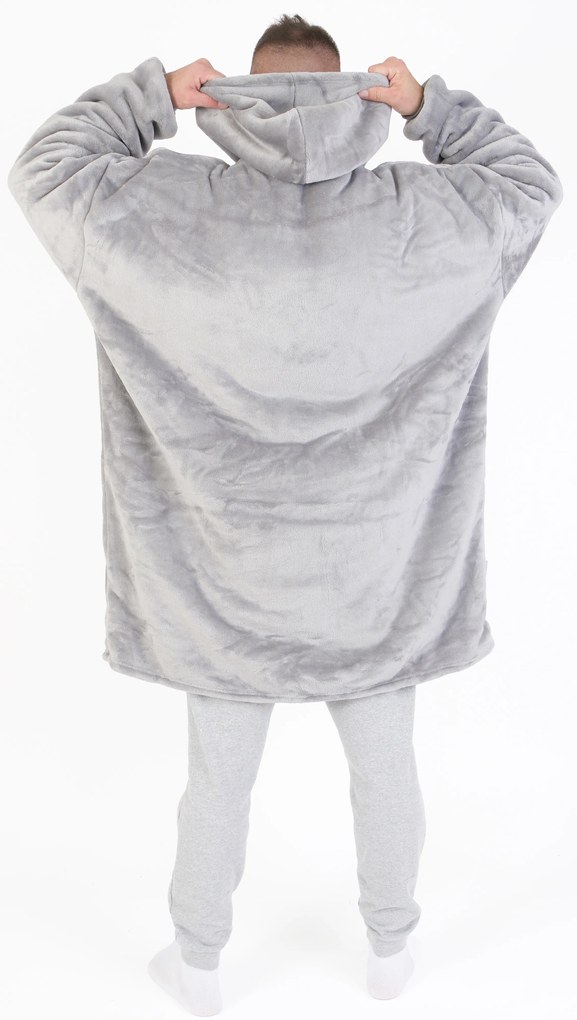 Baránková mikina mikroplyš – Laura svetlo sivá veľkosť L