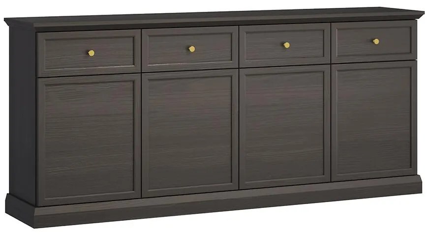 Komoda Lucca K4D4S čierny grafit