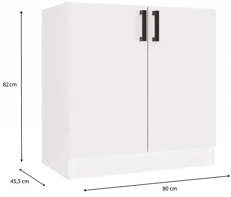 Kuchynská skrinka pod drez Dolan 80 cm biela