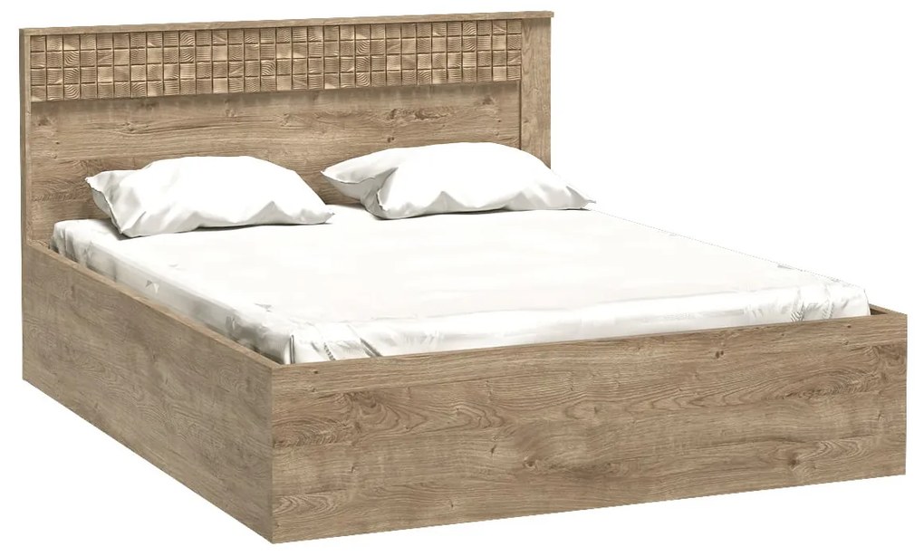 Manželská posteľ 160 cm Nature 17 (s LED osvetlením) (dub ribbeck). Akcia -20%. Vlastná spoľahlivá doprava až k Vám domov. 1057921