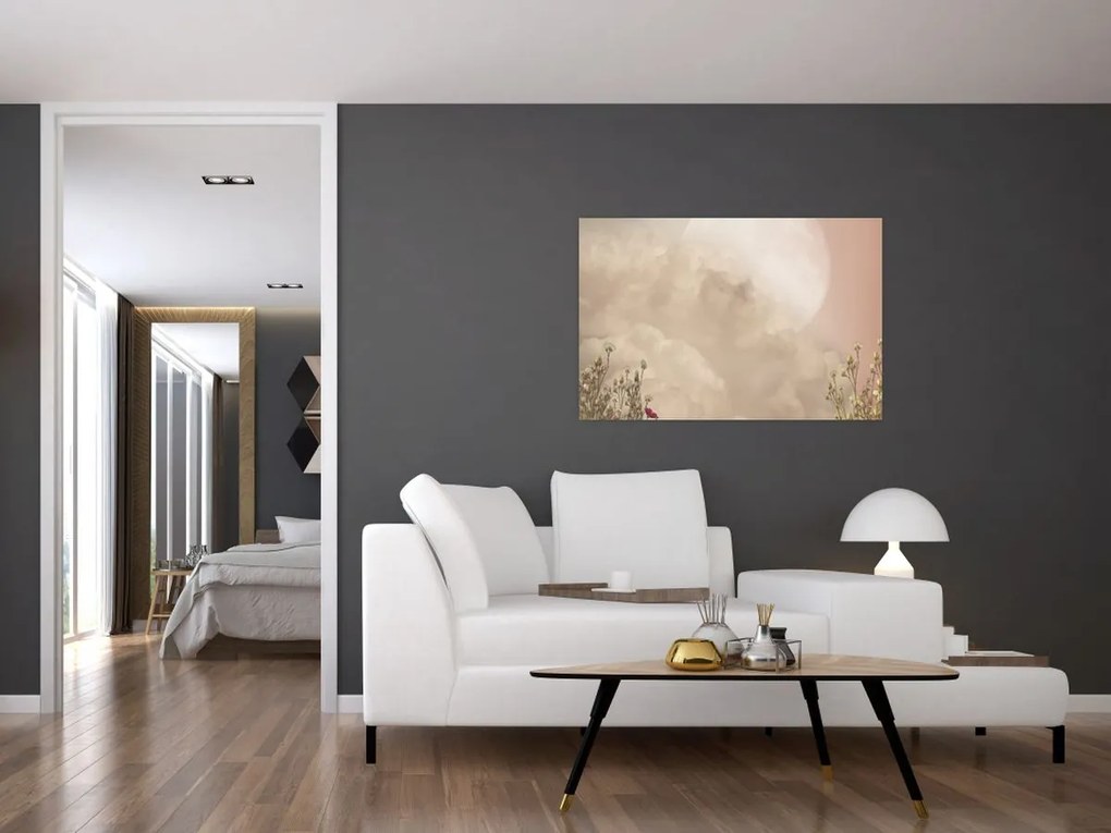 Obraz - Ružový spln (90x60 cm)
