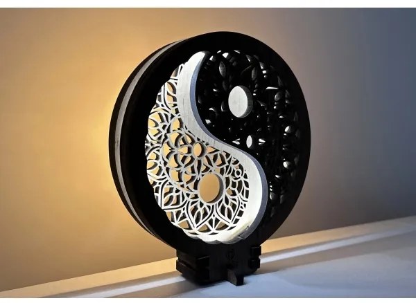 Li-Go 23607/O - LED stmievateľná stolová dekorácia LED/12W/230V 20x22 cm orech