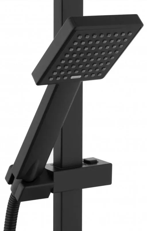 Sprchová súprava GABI s termostatickou batériou - 25x25 cm - čierna matná