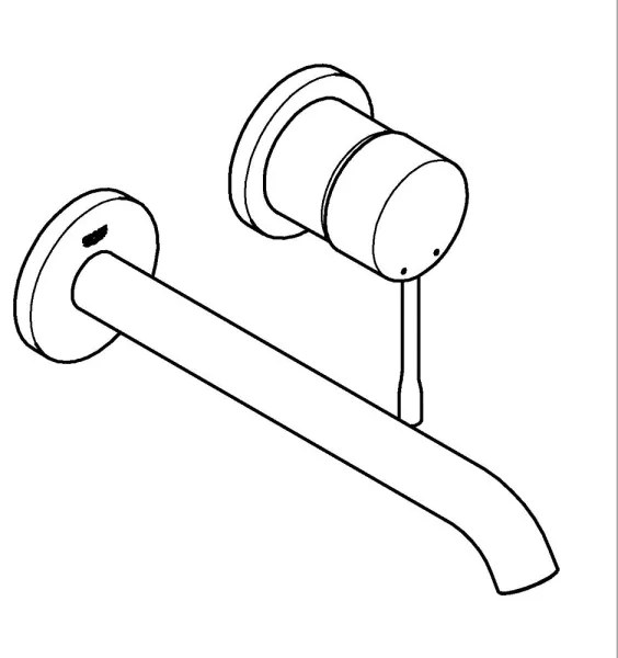 GROHE 19967AL1 - Umývadlová batéria ESSENCE 230 mm na dva montážne otvory, grafit