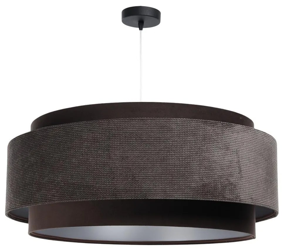 Luster na lanku DOBLO 1xE27/60W/230V pr. 60 cm hnedá/strieborná