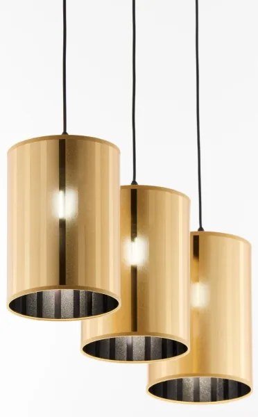 Jupiter 2092 - Luster na lanku CORTINA 3xE27/15W/230V zlatá/čierna