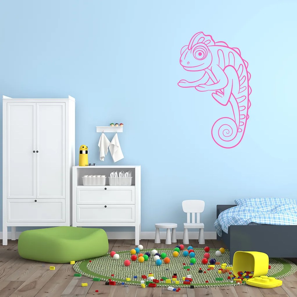 Veselá Stena Samolepka Kúzelný chameleón Farba: hnědá, Veľkosť: 80 x 126 cm