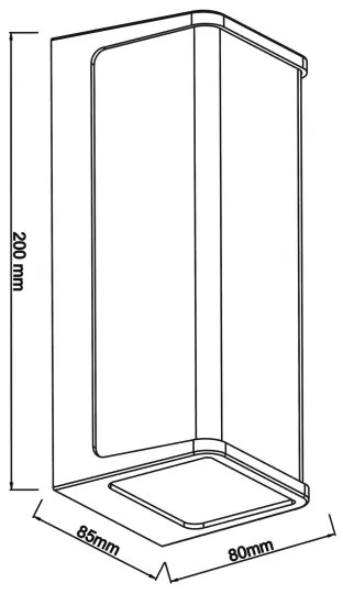 Top Light - LED Vonkajšie nástenné svietidlo BLOCK LED/10W/230V IP65 4000K
