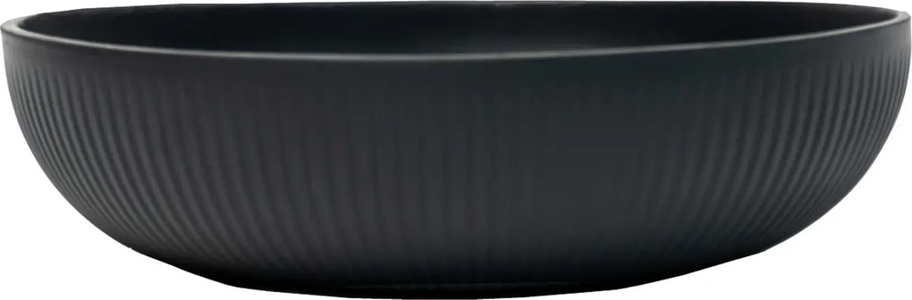 Okrasná miska PLANA, sklolaminát, priemer 34 cm, čierna