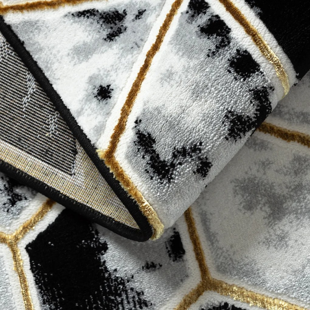 Kusový koberec Allure 1966 black/gold, 200x290, žltá, kancelária, Dywany Łuszczów
