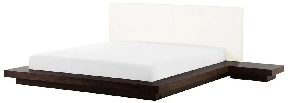 Manželská posteľ 180 cm ZEPHYRE (s roštom) (tmavé drevo). Vlastná spoľahlivá doprava až k Vám domov. 1007565