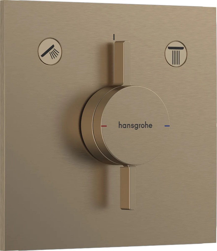 Hansgrohe DuoTurn E, batéria pod omietku pre 2 spotrebiče, kartáčovaný bronz, HAN-75417140