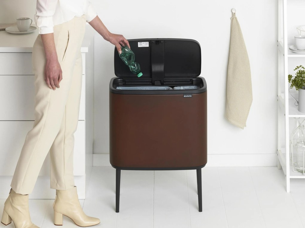 Odpadkový kôš Bo Touch Bin 11 l + 23 l čierny matný