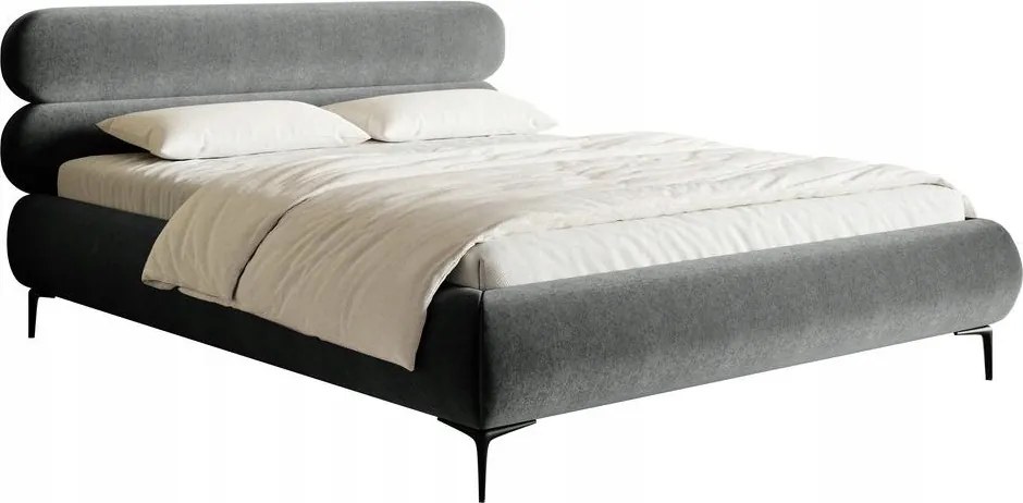 Manželská posteľ 160 cm Rirri (rošt úl. priest.) (sivá čierna)