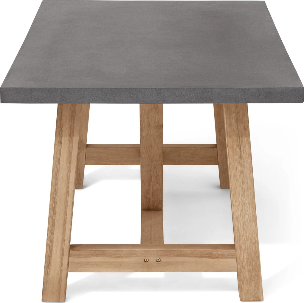 Jedálenský stôl so stolovou doskou z polycementu