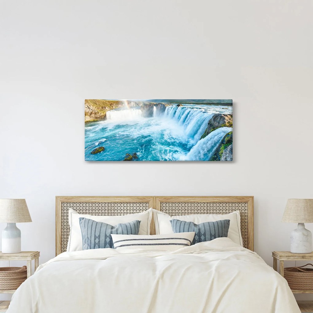 Obraz - Vodopád Godafoss (120x50 cm)