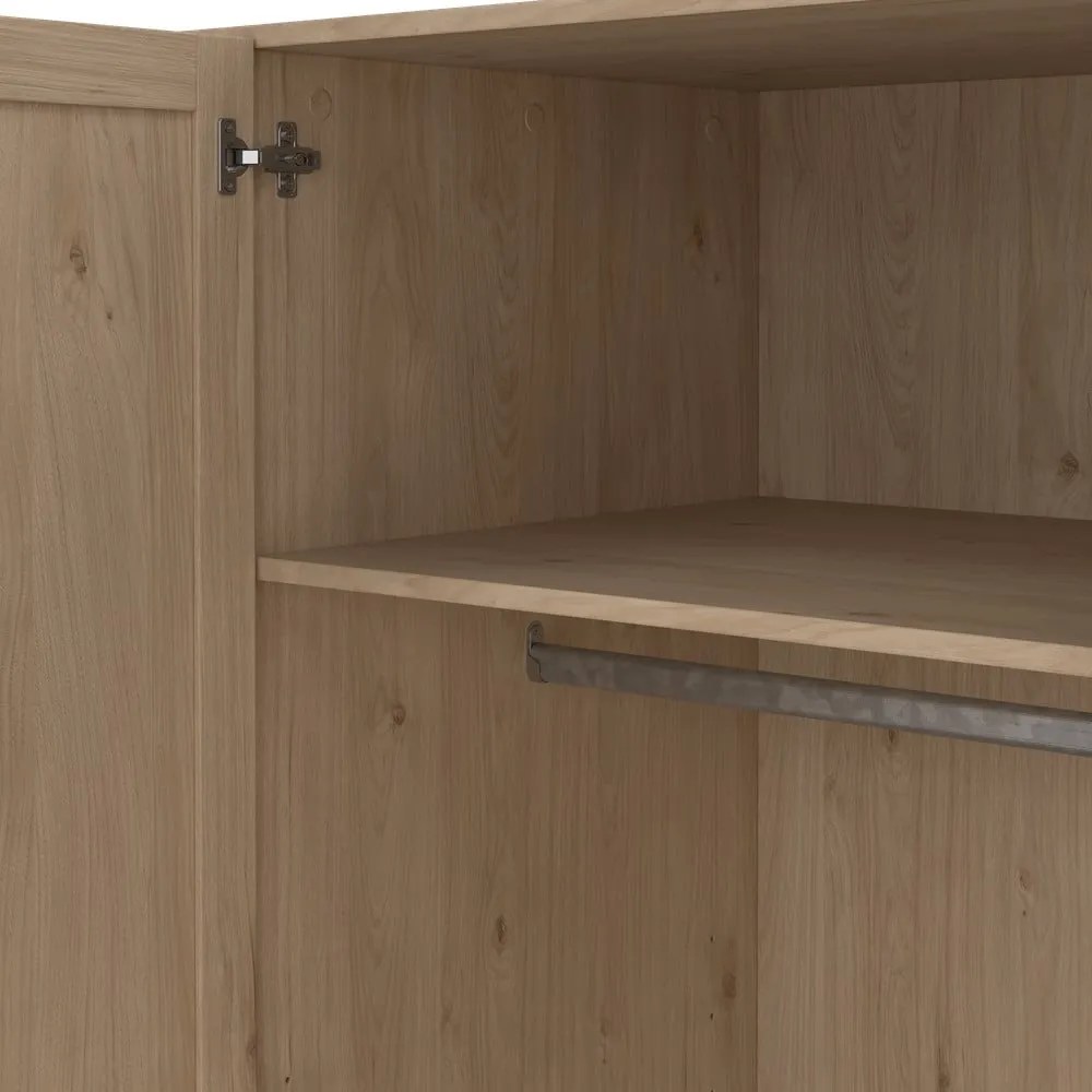 Šatníková skriňa v dekore duba v prírodnej farbe 195,5x200 cm Billund – Tvilum