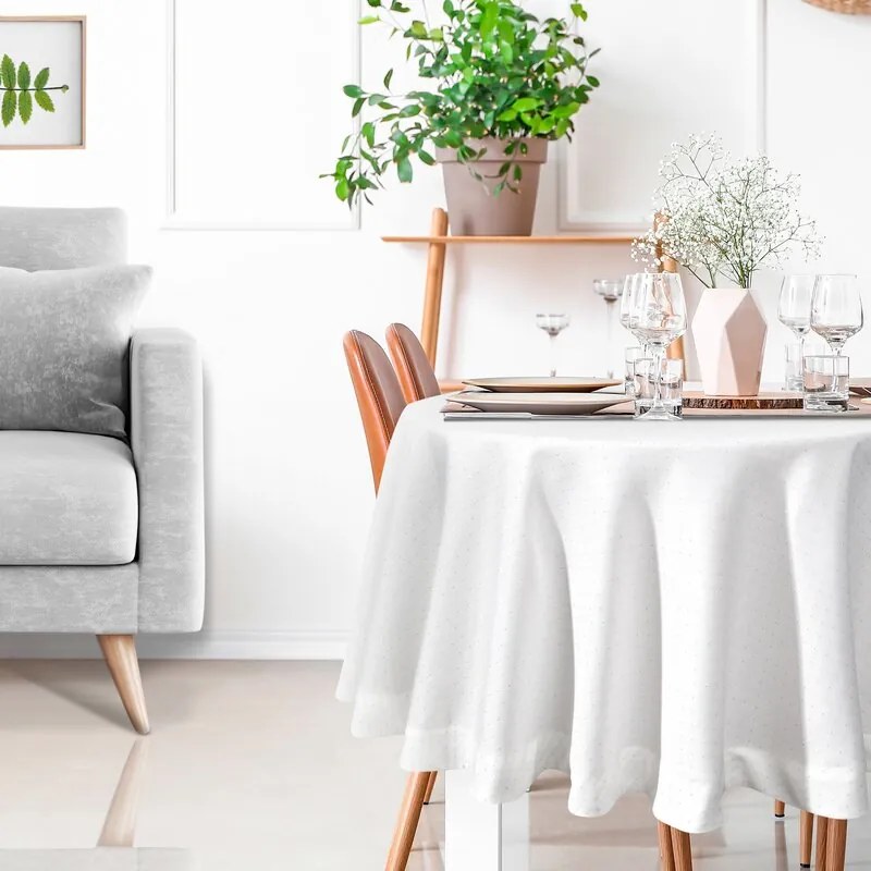 Dekorstudio Okrúhly obrus ELIZA zdobený striebornou niťou Priemer obrusu: 120cm
