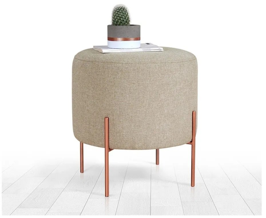 Béžový taburet Copper – Artie