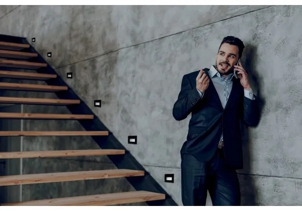 Kanlux 33694 - LED Vstavané svietidlo GLASI LED/3W/230V 4000K IP44 čierna