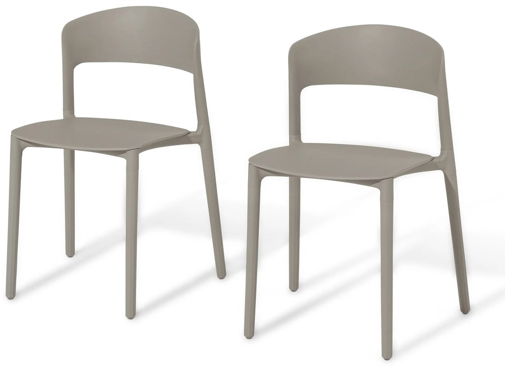 2 plastové stoličky