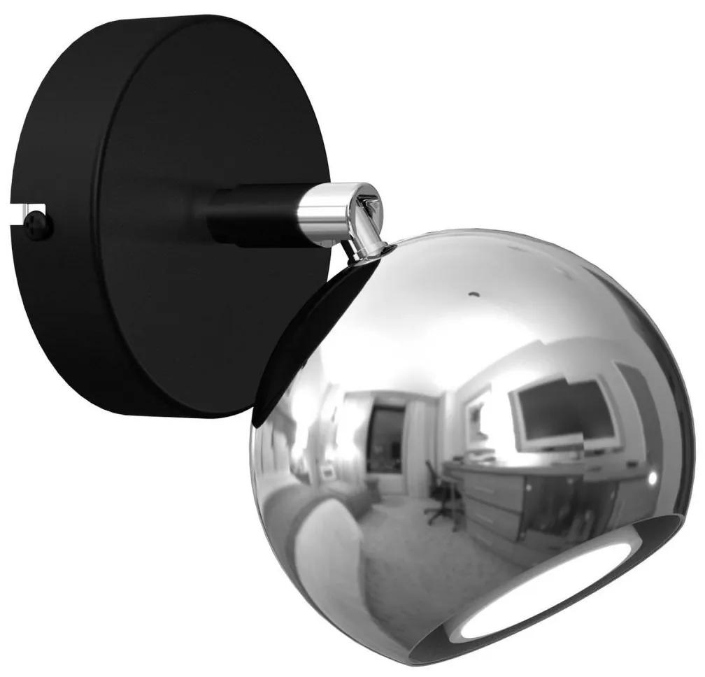 Luminex Nástenné bodové svietidlo COMET 1xGU10/8W/230V čierna/lesklý chróm LU4093