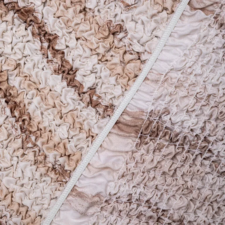 Bielastické poťahy OCEANO NOVÉ béžové kreslo ušiak (š. 60 - 110 cm)