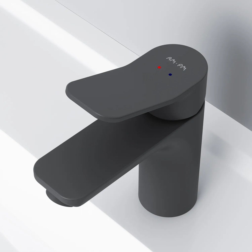 Umývadlová batéria AM.PM X-Joy FXA82122 jednopáková s odtokovým ventilom, čierna