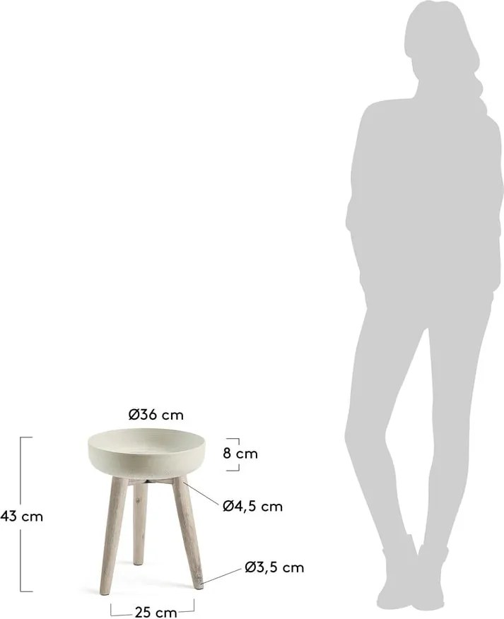 Sivý stojan na kvety La Forma Stahl, ⌀ 36 cm