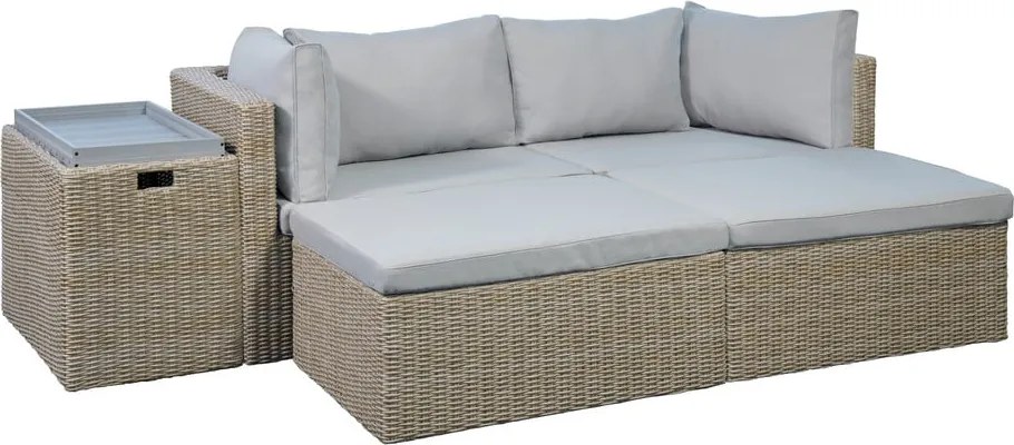 Záhradná lounge súprava v béžovej a svetlohnedej farbe Modular – Unique Furniture