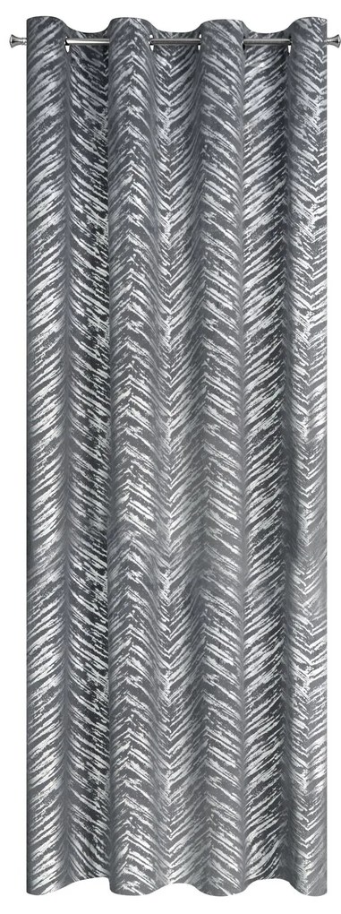 ZATEMŇOVACÍ ZÁVES NA KRÚŽKOCH SARA 140X250 CM STRIEBORNÁ