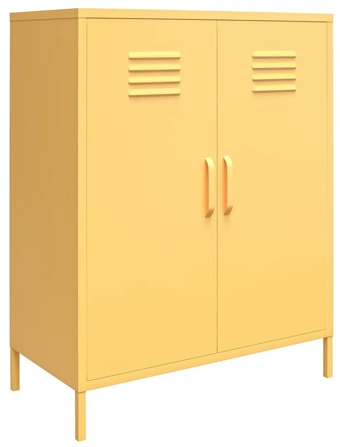Žltá kovová komoda Novogratz Cache, 80 x 102 cm