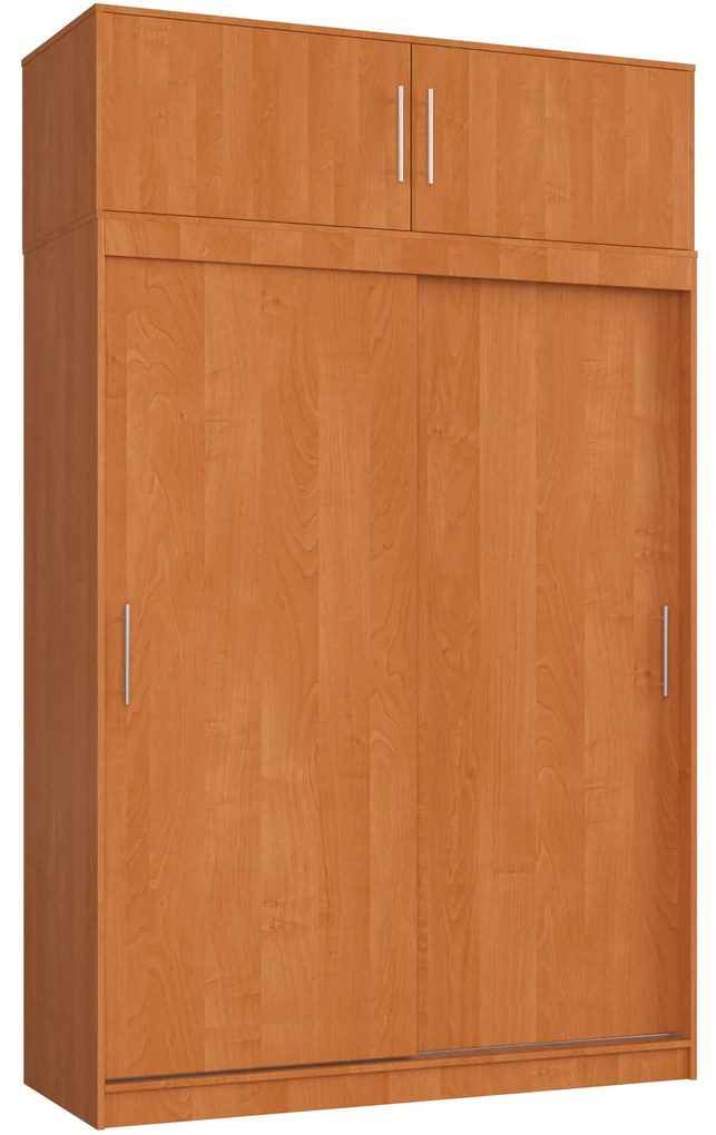 Šatní skříň s posuvnými dveřmi a nástavcem MONO CLP 150 cm olše