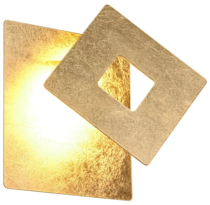 LED nástenné svietidlo v zlatej farbe Leano – Trio