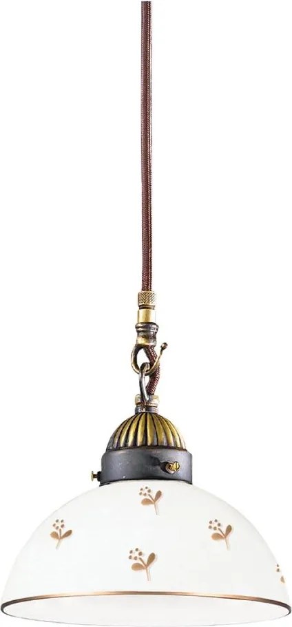 Kolarz 731.30.170 - Závesné svietidlo na lanku NONNA 1xE27/75W/230V priemer 20 cm kvetinový, ružové zlato