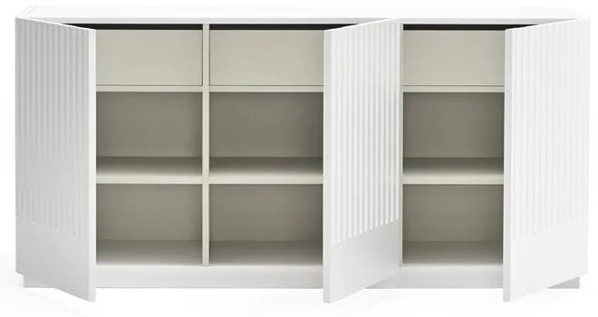 Biely príborník Teulat Doric, šírka 150 cm