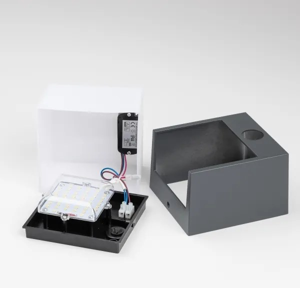 Brilagi-LED Vonkajšie nástenné svietidlo so senzorom TERNI LED/12W/230V antr. IP44