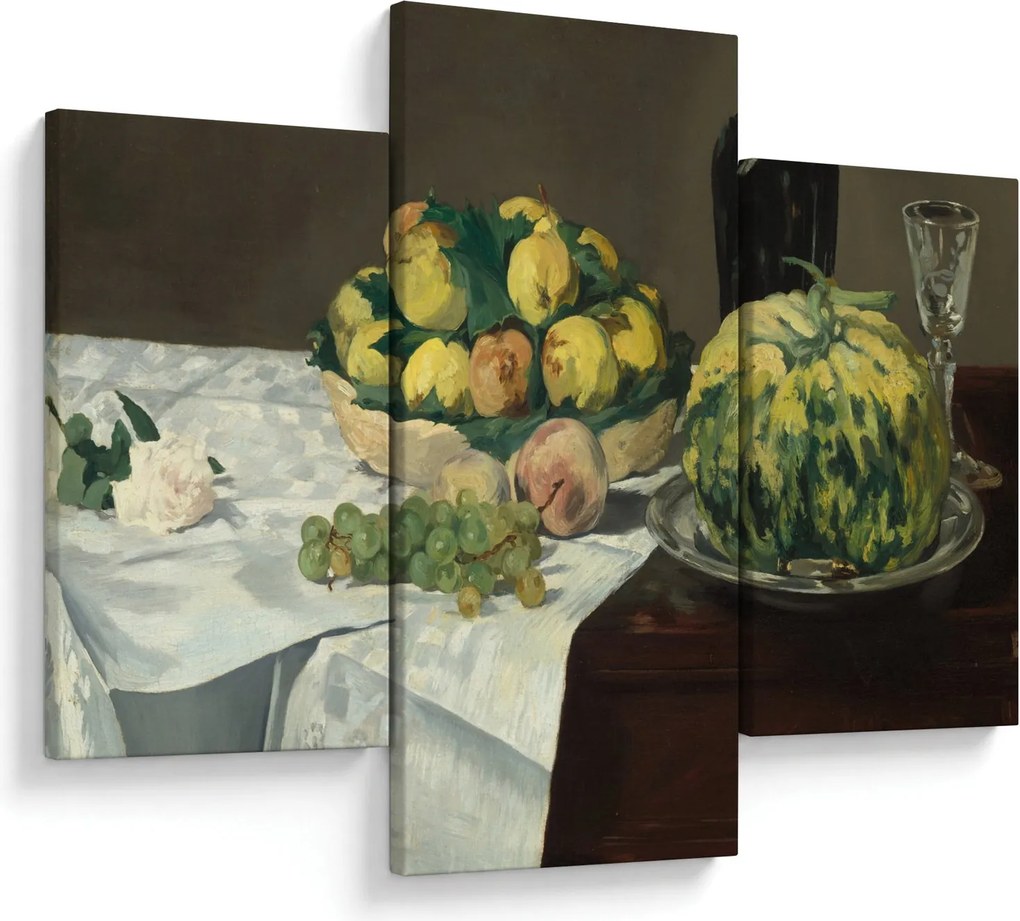 Obraz - Edouard Manet, Still Life with Melon and Peaches, reprodukcia (90x60 cm)