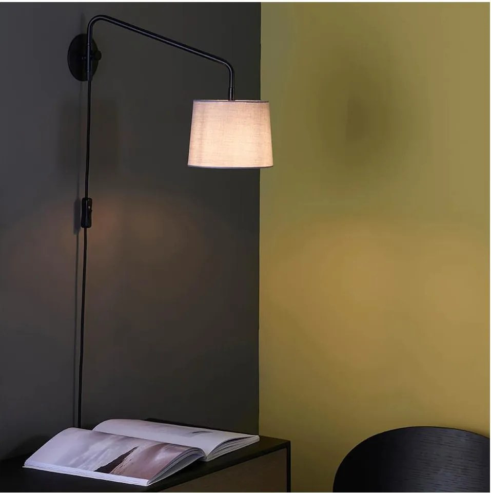 Endon 79500 - Nástenné svietidlo CARLSON 1xE14/40W/230V sivá/čierna