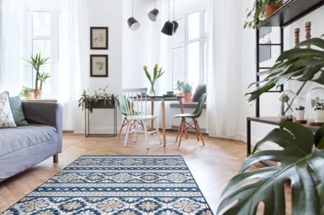 Koberec štrukturálny BOTANIC 65252 Boho - granát